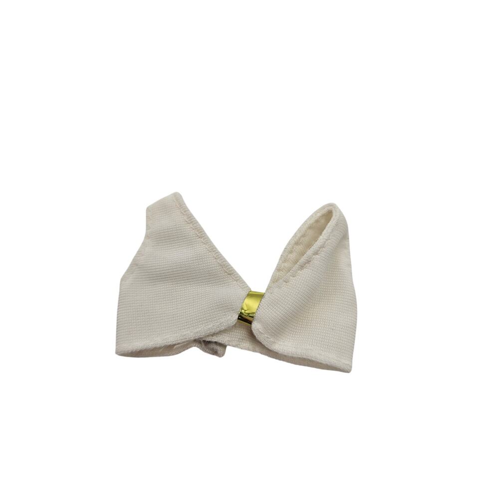 Vintage Doll Halter Bralette Top Ivory Cream‎ Gold Ring 1:6 Barbie-Size Bikini